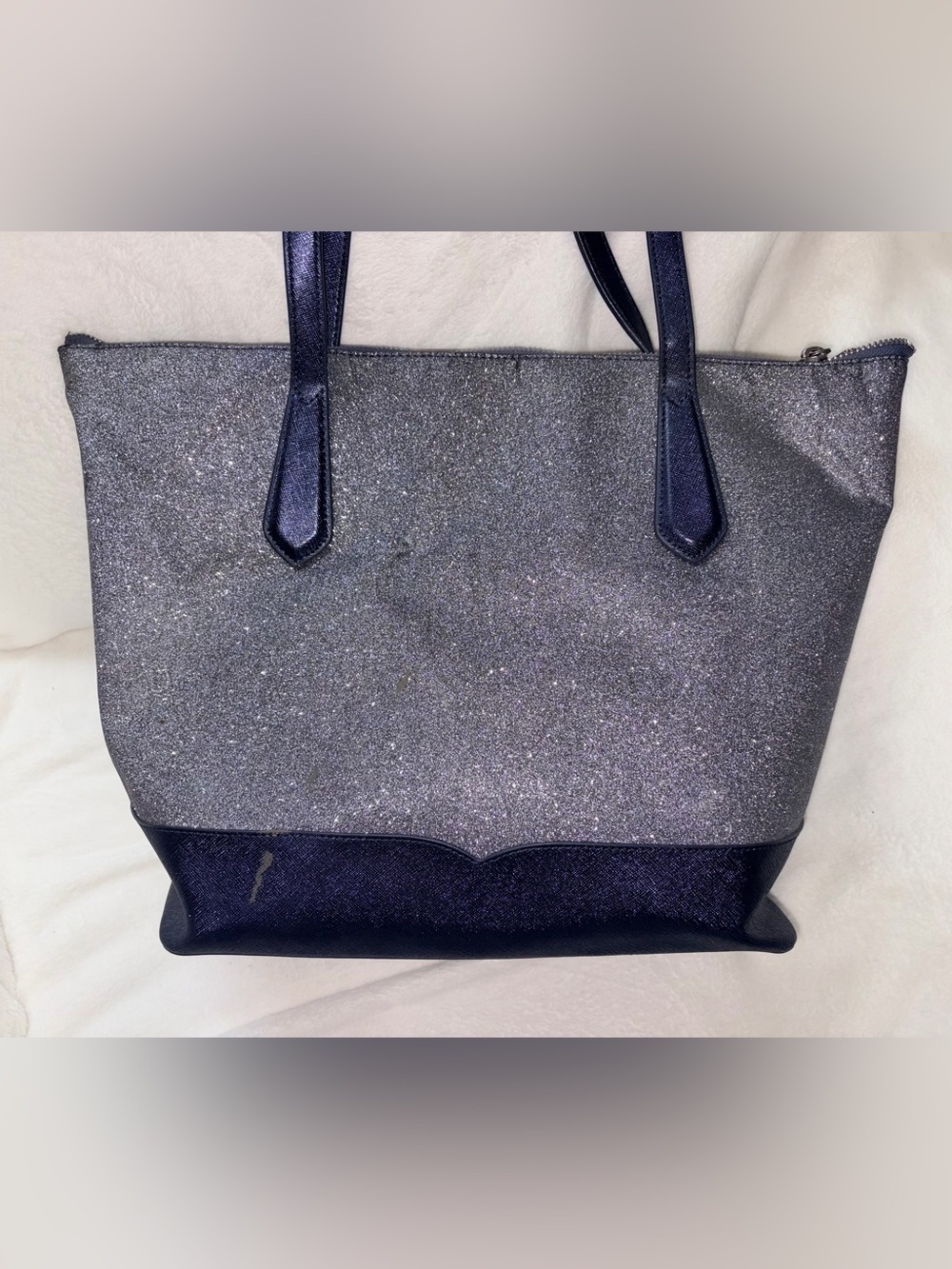 Kate Spade Lola Glitter Tote Dusk Navy - Picture 4 of 10